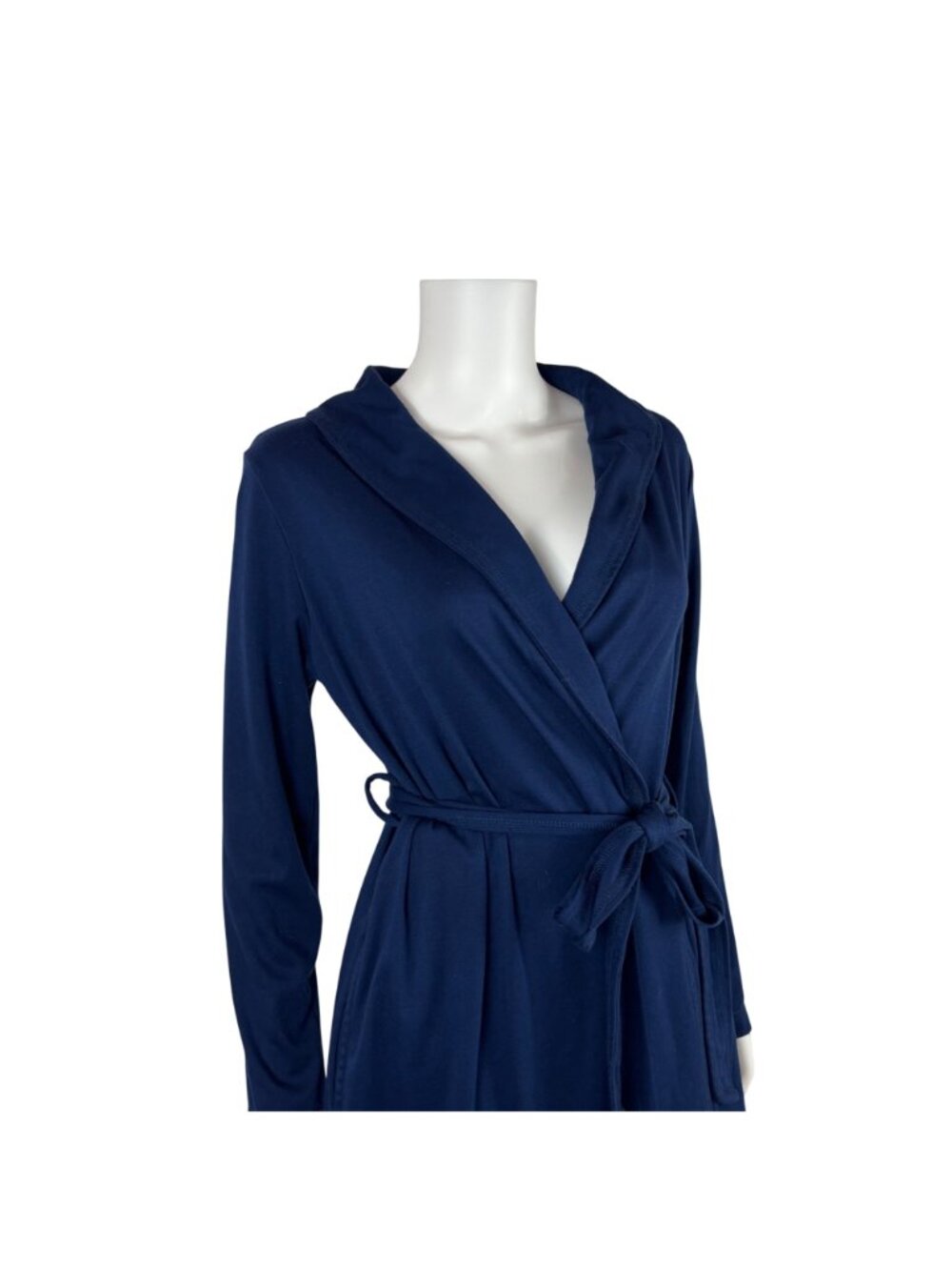 Gilligan & O'Malley Dark Blue Robe Womens XS/S Solid Above The Knee Lounge Sleep - Picture 6 of 10
